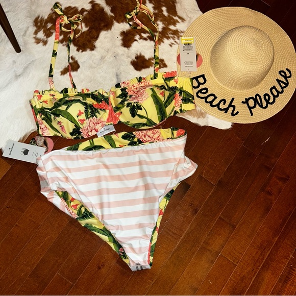 Target x Agua Bendita plus size reversible botanical floral bikini - Picture 10 of 10